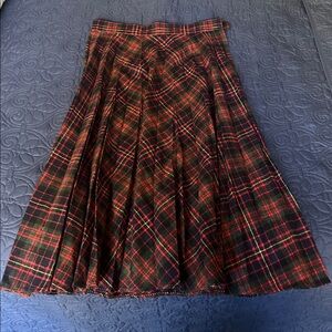 Plaid Pleated Skirt